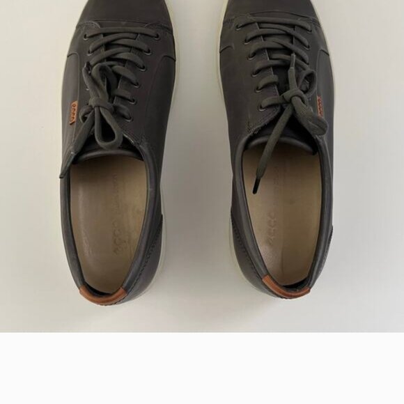 Ecco Men's Soft 7 Leather Lace-Up Sneakers Minimalist Quiet Luxury EU 47 US 13 - Picture 12 of 12
